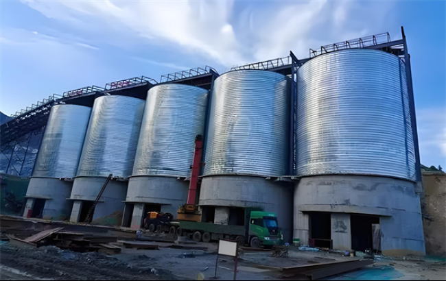 五家渠螺旋卷板仓施工现场